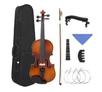 ALFAAL 1/2 3/4 4/4 Violin Musical Instrument Maple Acoustic Fiddle With Case Bow Shoulder Rest Cloth Strings Accessory Set (Color : 3-4)