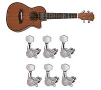 ALFAAL 1 Set 23 Inch 4 String Mini Guitar With Bag Tuner Capo & 1 Set String Tuning Pegs Key Tuners Machine Heads