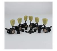 ALFAAL 1 Set 3R3L Locking String Vintage Deluxe Electric Guitar Machine Heads Tuners Black Tuning Pegs
