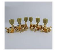 ALFAAL 1 Set 3R3L Locking String Vintage Deluxe Electric Guitar Machine Heads Tuners Gold Tuning Pegs