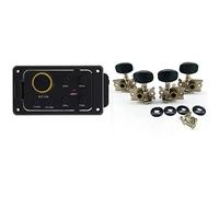 ALFAAL 1 Set 4 Band EQ Equalizer Preamp Guitar Pickup 1 Set Tuning Pegs Tuners Machine Heads 2R 2L