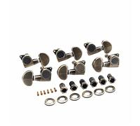 ALFAAL 1 Set Alloy Copper Electric Guitar Tuning Pegs Tuners With Ferrules Screws 3R3L Bronze