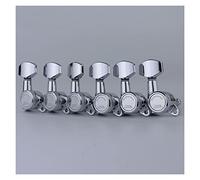 ALFAAL 1 Set Chrome Locking Guitar Machine Heads Tuners Gear Ratio 1:18 (Color : 6R)