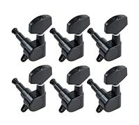 ALFAAL 1 Set Of 6pcs Big Square Sealed Guitar Tuning Pegs Keys Tuners Machine Heads For Electric Guitar Black/Gold/Chrome (Color : Black 6L)