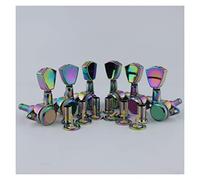 ALFAAL 1 Set Tuners Guitar Models Rear Lock String Electric Guitar Machine Heads Trapezium Button Chameleon Rainbow