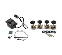 ALFAAL 1 Set Ukulele Piezo Pickup Preamp 2-Band Eq Equalizer 4 Pcs Metal Opened Ukulele Tuning Pegs Tuners