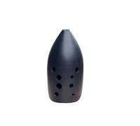ALFAAL 10 Holes Xun F Tone G Tone Ocarina Flute Music Instrument Good Sound Ancient Instrument For Beginner Hand Fired Ceramic (Color : F key add pedestal)