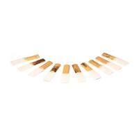 ALFAAL 10 PCS Clarinet Reeds Yellow Hardness Strength 2.5 Woodwind Instrument Clarinet Accessories For Beginner Students