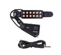 ALFAAL 12-hole Acoustic Guitar Pickup Magnetic Transducer Guitar Sound Hole Pickup With Tone Volume Controller Audio Cable