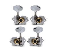 ALFAAL 18:1 Open Guitar Locking String Tuners Tuning Pegs Machine Head Middle Hole For Classical Guitar Ukulele Chrome (Color : 2R2L)