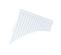 ALFAAL 18 Pipes Pan Flute Pan Pipe G Key ABS Plastic Traditional Woodwind Musical Instrument for Beginner and Musical Lover (Color : White)