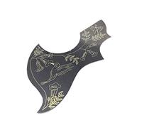 ALFAAL 1Pcs Right Hand Decorative Big Guitar Pickguard Anti-scratch Plate For Acoustic Guitar Acoustic Guitar Pickguards (Color : Bk)