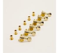 ALFAAL 1Set 6 In-line Electric Guitar Gear Ratio 1:15 Guitar Machine Heads Tuners Chrome (Color : Gold)