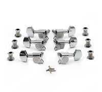 ALFAAL 1Set Guitar String Tuning Pegs Tuners Machine Head Professional Durable Head For Acoustic Electric Guitar Square (Color : Silver Square head)
