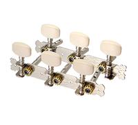 ALFAAL 2 Chrome Acoustic Guitar Tuning Pegs Keys Tuners For Acoustic Folk Guitar