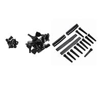 ALFAAL 2 Set Bridge Pins And Saddle And Nut With Acoustic Guitar Tuner 3 Left 3 Right Guitar Strings Tuning Pegs Machine Heads