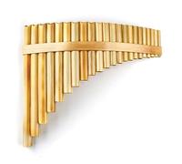 ALFAAL 22 Pipes G Key Reed Pan Flute Traditional Woodwind Instrument Bamboo Handmade Pan Pipe (Color : RIGHT)