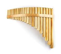 ALFAAL 22 Pipes G Key Reed Pan Flute Traditional Woodwind Instrument Bamboo Handmade Pan Pipe (Color : LEFT)