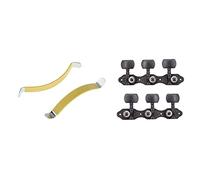 ALFAAL 2Pcs Metal String Spreaders Guitar Tool 1 Set Acoustic Guitar String Tuning Pegs Guitar Tuners Acacia Knobs
