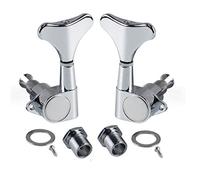 ALFAAL 2pcs Sealed 1L1R Bass Guitar Machine Heads Tuners Tuning Pegs Keys Chrome For Electric Bass