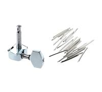 ALFAAL 3 Pairs Semiclosed String Tuning Pegs Tuners Machine Heads 3L + 3R With 24Pcs Electric Guitar Fret Wire Fretwire Set