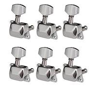 ALFAAL 3L3R Guitar String Tuning Pegs Locking Tuners Machine Heads Knobs For Acoustic Electric Guitars (Color : 8 Sliver)