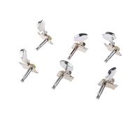 ALFAAL 3R+3L Silver Acoustic Guitar Machine Heads Tuners Tuning Pegs W Ferrules Set