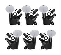 ALFAAL 3R3L Guitar Tuning Pegs Sealed String Locking Tuners Machine Heads With Pearl White Button