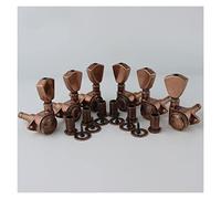 ALFAAL 3R3L Tuners Guitar Models Rear Lock String Electric Guitar Machine Heads Trapezium Button Antique Bronze