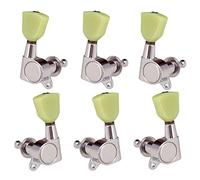 ALFAAL 3x Left + 3x Right Guitar Tuning Keys Tuners For Electric/Acoustic Guitar (Color : Silver)