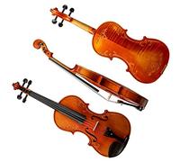 ALFAAL 4/4 3/4 1/2 1/4 1/8 Handmade Violin Carved Violin Fiddle With Bow Case Violin Starter Kit (Color : 3/4)