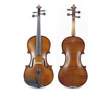 ALFAAL 4/4 Beginner Violin Pattern Handmade Solid Wood Practice Violin 4/4 3/4 1/2 1/4 1/8 Violin (Color : 1/8)