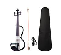 ALFAAL 4/4 Electric Violin Fiddle Student Solid Violin Starter Kit With Case Bow Audio Cable Strings Beginner Violin Set