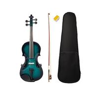 ALFAAL 4/4 Fiddle Basswood Violin Set W/Brazilwood Bow Violin Case String Instrument Blue Black Gradual