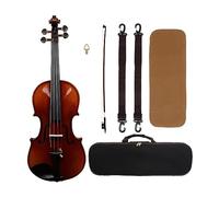 ALFAAL 4/4 Violin Handmade Acoustic Spruce Wood Print Fiddle Kits With Case Bow For Beginners Instrument (Color : HandmadeNatural)