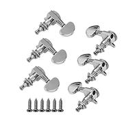 ALFAAL 4 Chrome Sealed Guitar Tuning Pegs Tuners Machine Heads For Bass Guitar 2L+2R