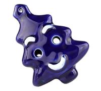 ALFAAL 4 Colors Ocarina 6 Hole Ocarina Alto C Tone Beginner Ocarina Souvenir Teaching Ceramic Pendant (Color : Blue)