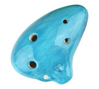 ALFAAL 4 Colors Ocarina 6 Hole Small Ocarina Alto C Tone Beginner Ocarina Teaching Ceramic Pendant (Color : Blue)