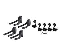 ALFAAL 4 Pcs Guitar Hanger Black Wall Mount Display Hook Holder & 5Pcs Open Bass Guitar Tuning Keys Pegs Machine Heads Tuners