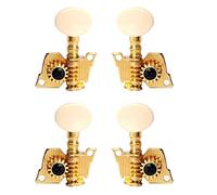 ALFAAL 4 Pieces Copper+Iron 2L2R Ukulele Tuning Pegs Tuners For Ukulele DIY Ukulele Guitar Replacement Parts Golden