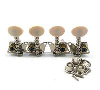 ALFAAL 4 Pieces Metal Opened Ukulele Uke Tuning Pegs Tuners Round Cap (Color : Light Grey)
