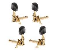 ALFAAL 4 Pieces Open Metal Tuning Pegs Tuners For Ukulele Uke Replacement Parts DIY Golden