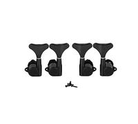 ALFAAL 4pcs 2L2R Bass Guitar Tuning Pegs Sealed Tuning Keys Machine Heads Tuner Black For Bass 4 String