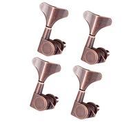 ALFAAL 4pcs 4R Bass Tuners Machine Heads Tuning Pegs (Purple Bronze)