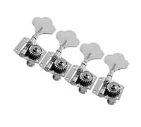 ALFAAL 4PCS Open Gear Bass Machine Heads 4R Chrome Tuning Pegs Tuners Gear Ratio 1:19 For Right Handed Bass