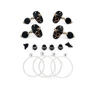 ALFAAL 4pcs Ukulele Tuning Pegs Tuners Machine Heads+4pcs Ukulele Strings For Ukulele Guitar Parts