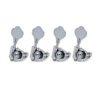 ALFAAL 4R 4L 2R2L Opened Electric Bass Guitar Tuning Pegs Machine Heads Tuners For Bass Chrome Black (Color : Chrome 4R)
