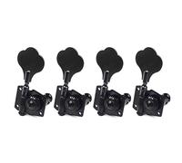 ALFAAL 4R 4L 2R2L Opened Electric Bass Guitar Tuning Pegs Machine Heads Tuners For Bass Chrome Black (Color : Black 4R)