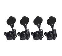 ALFAAL 4R 4L 2R2L Opened Electric Bass Guitar Tuning Pegs Machine Heads Tuners For Bass Chrome Black (Color : Black 4L)