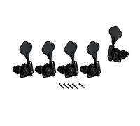ALFAAL 5pcs 4L1R Bass Tuning Pegs Vintage Open Bass Machine Heads Tuners Black For 5 Strings Bass